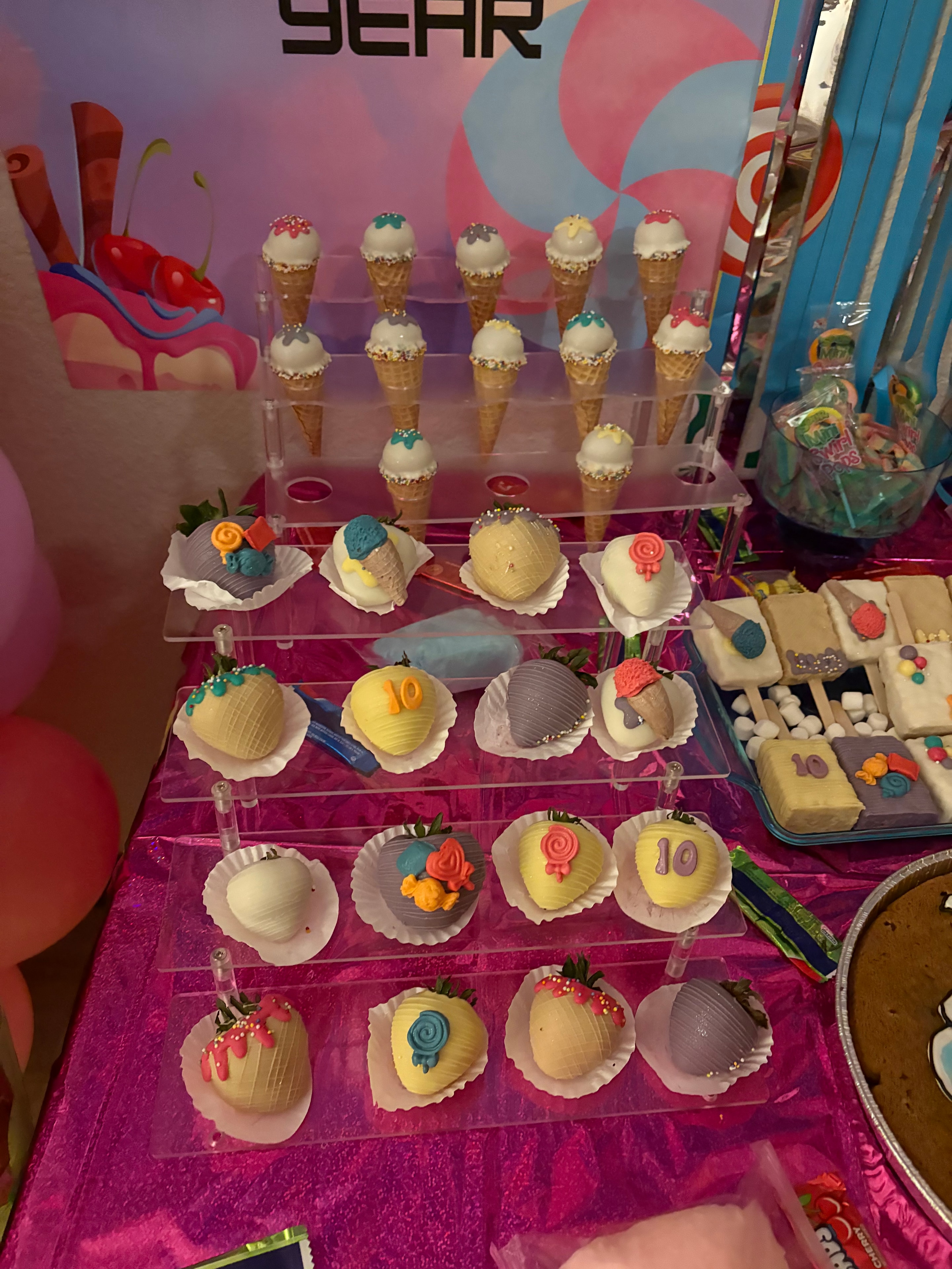 Beautiful party dessert display
